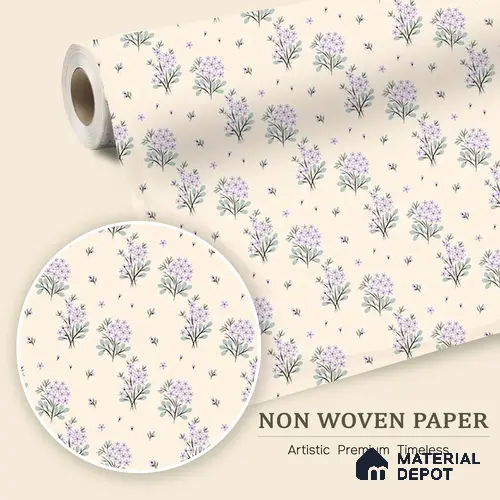 Delicate Ditsy Floral Arrangement Wallpaper of Tiny Blossoms in Seamless Repeat | WP 05266 B Non Woven | 150 GSM WP01MTF Paper | (MOQ = 30 Sq. Ft.)