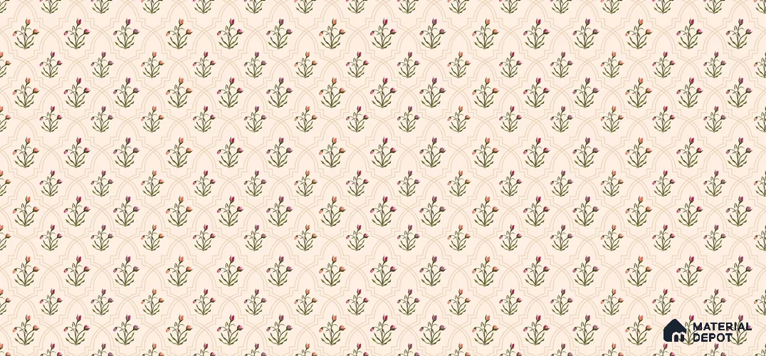 Prismatic Hand-Drawn Geometric Petals Wallpaper Crafted for Modern Textile Patterns Wallpaper | Material Depot