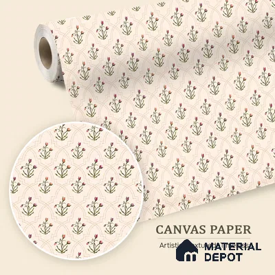 Prismatic Hand-Drawn Geometric Petals Wallpaper Crafted for Modern Textile Patterns | WP 05268 Canvas | 250 GSM WP01CNF Paper | (MOQ = 30 Sq. Ft.)
