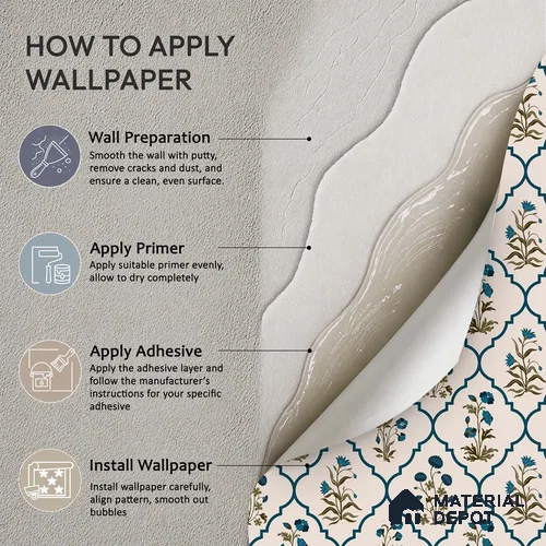 Floral Geometry Fusion Wallpaper of Colorful Blossoms for Vibrant Fabric Design | WP 05270 Canvas | 250 GSM WP01CNF Paper | (MOQ = 30 Sq. Ft.)