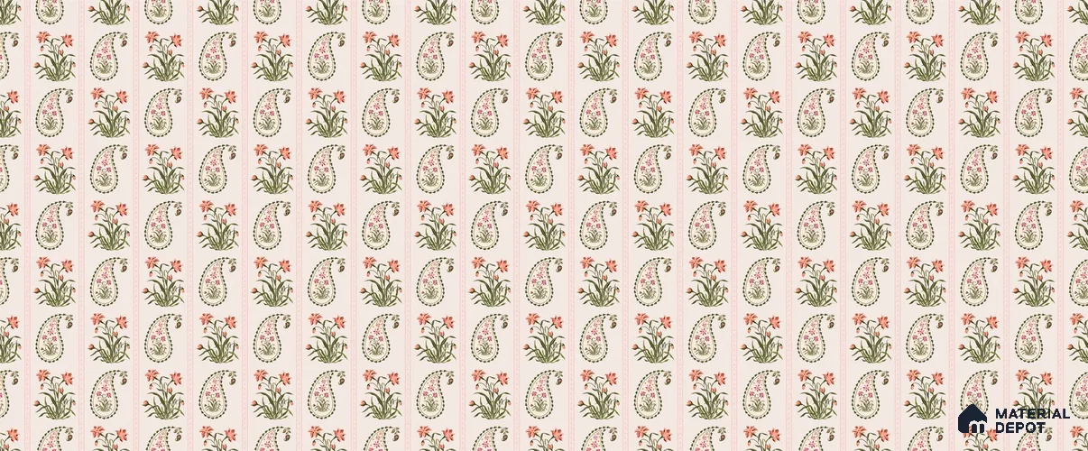 Vector Harmony of Hand-Drawn Geometric Flowers Wallpaper in Seamless Arrangement Wallpaper | Material Depot