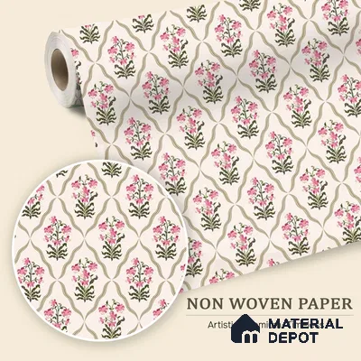 Paisley Blossom Flow Wallpaper with African Bohemian Spirit and Floral Motif | WP 05272 B Non Woven | 150 GSM WP01MTF Paper | (MOQ = 30 Sq. Ft.)
