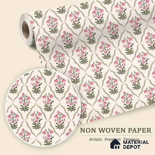 Paisley Blossom Flow Wallpaper with African Bohemian Spirit and Floral Motif | WP 05272 B Non Woven | 150 GSM WP01MTF Paper | (MOQ = 30 Sq. Ft.)