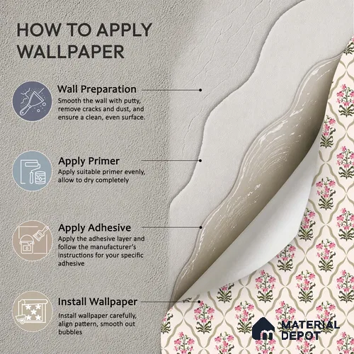 Paisley Blossom Flow Wallpaper with African Bohemian Spirit and Floral Motif | WP 05272 B Non Woven | 150 GSM WP01MTF Paper | (MOQ = 30 Sq. Ft.)