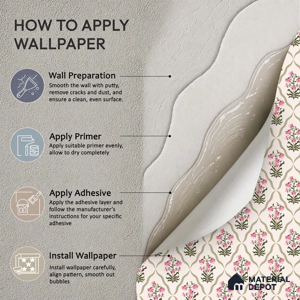 Paisley Blossom Flow Wallpaper with African Bohemian Spirit and Floral Motif | WP 05272 Canvas | 250 GSM WP01CNF Paper | (MOQ = 30 Sq. Ft.)