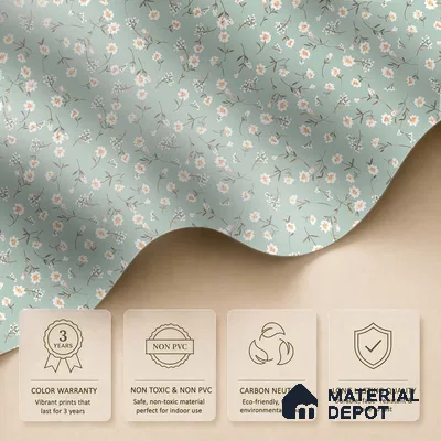 Sweet Bloom Textile Illustration Wallpaper Featuring Playful Cute Floral Motifs | WP 05274 Canvas | 250 GSM WP01CNF Paper | (MOQ = 30 Sq. Ft.)