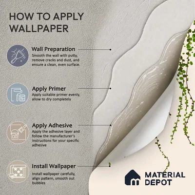 Green Foliage Wall Illustration Wallpaper of Climbing Leaves in Seamless Flow | WP 05279 B Non Woven | 150 GSM WP01MTF Paper | (MOQ = 30 Sq. Ft.)