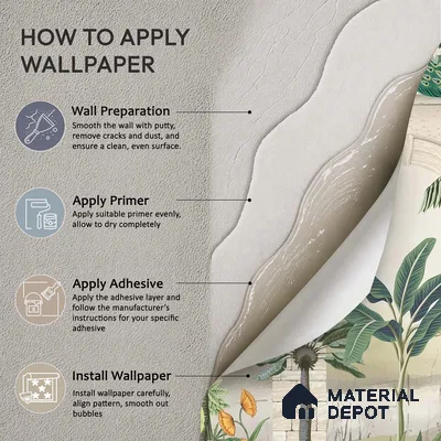 Traditional Mughal Wall Mural Wallpaper of Tropical Plants Birds and Peacock | WP 05283 B Non Woven | 150 GSM WP01MTF Paper | (MOQ = 30 Sq. Ft.)