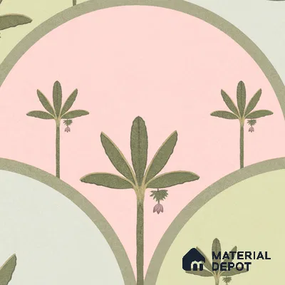 Kanan Roll 10 Meter x 19.68 Inches Soft Feel Wallpaper for Walls In Light Pink & Green - 54 Sq. Ft. | Minimum 15% wastage during installation