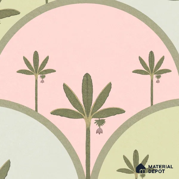 Kanan Roll 10 Meter x 19.68 Inches Soft Feel Wallpaper for Walls In Light Pink & Green - 54 Sq. Ft. | Minimum 15% wastage during installation