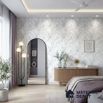 A78001 | 10 Meter x 21 Inches Marble Look Wallpaper - 57.41 Sq. Ft.