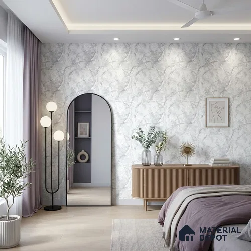 A78001 | 10 Meter x 21 Inches Marble Look Wallpaper - 57.41 Sq. Ft.