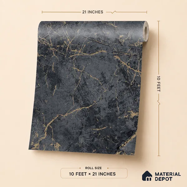 A78003 | 10 Meter x 21 Inches Marble Look Wallpaper - 57.41 Sq. Ft.