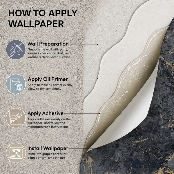 A78003 | 10 Meter x 21 Inches Marble Look Wallpaper - 57.41 Sq. Ft.