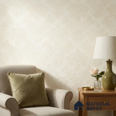 6840-1 | 5 Meter x 42 Inches Damask Look Wallpaper - 57.41 Sq. Ft.