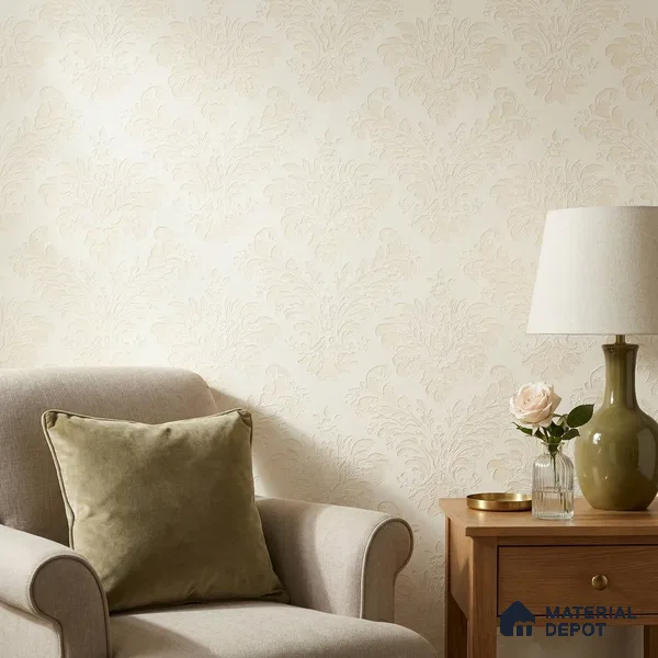 6840-1 | 5 Meter x 42 Inches Damask Look Wallpaper - 57.41 Sq. Ft.