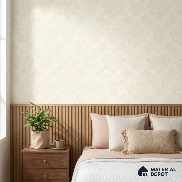 6840-1 | 5 Meter x 42 Inches Damask Look Wallpaper - 57.41 Sq. Ft.