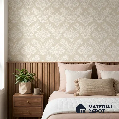 6840-2 | 5 Meter x 42 Inches Damask Look Wallpaper - 57.41 Sq. Ft.