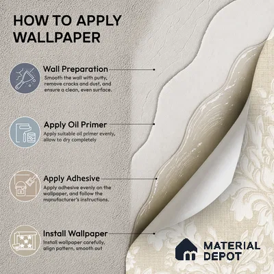 6840-2 | 5 Meter x 42 Inches Damask Look Wallpaper - 57.41 Sq. Ft.
