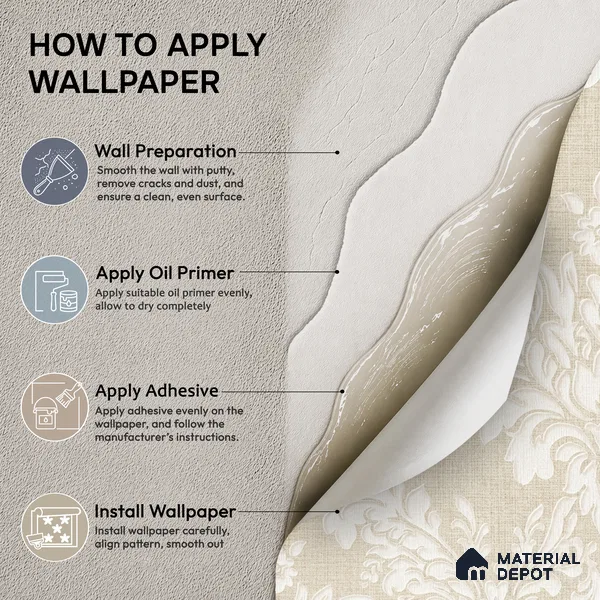 6840-2 | 5 Meter x 42 Inches Damask Look Wallpaper - 57.41 Sq. Ft.