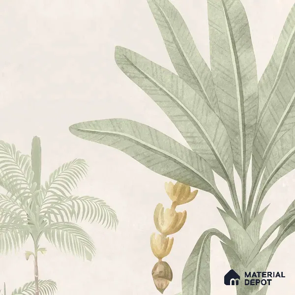 Jungle Village, Handmade Tropical Wallpaper | Customised Size Wallpaper