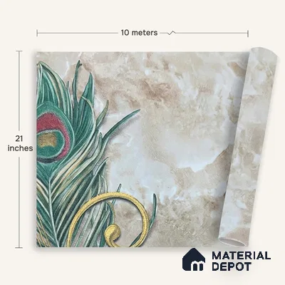 MH 212 | 10 Meter x 21 Inches Patterned Look Wallpaper - 57.37 Sq. Ft.