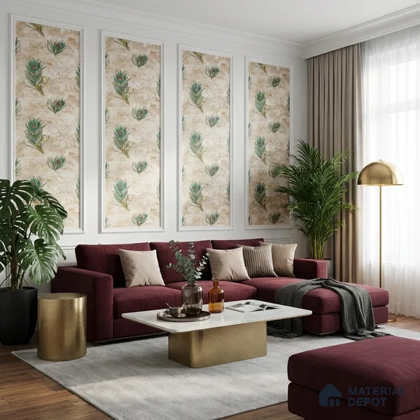MH 212 | 10 Meter x 21 Inches Patterned Look Wallpaper - 57.37 Sq. Ft.