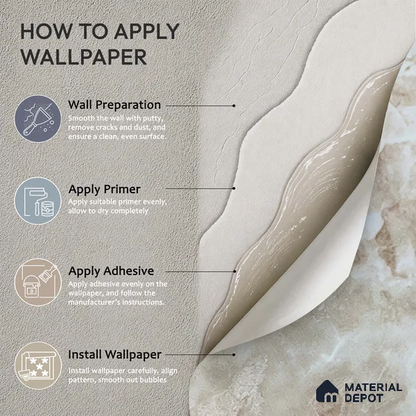 MH 212 | 10 Meter x 21 Inches Patterned Look Wallpaper - 57.37 Sq. Ft.