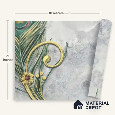 MH 213 | 10 Meter x 21 Inches Patterned Look Wallpaper - 57.37 Sq. Ft.