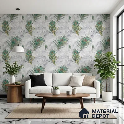 MH 213 | 10 Meter x 21 Inches Patterned Look Wallpaper - 57.37 Sq. Ft.
