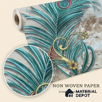 MH 214 | 10 Meter x 21 Inches Patterned Look Wallpaper - 57.37 Sq. Ft.