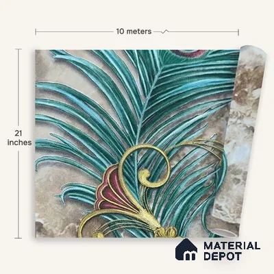 MH 214 | 10 Meter x 21 Inches Patterned Look Wallpaper - 57.37 Sq. Ft.