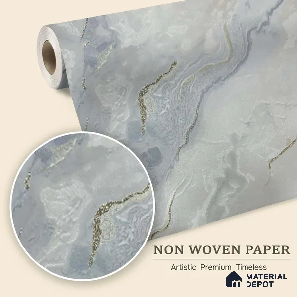 MH 209 | 10 Meter x 21 Inches Marble Look Wallpaper - 57.37 Sq. Ft.
