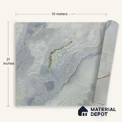 MH 209 | 10 Meter x 21 Inches Marble Look Wallpaper - 57.37 Sq. Ft.