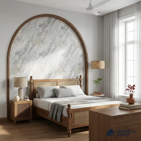 MH 210 | 10 Meter x 21 Inches Marble Look Wallpaper - 57.37 Sq. Ft.
