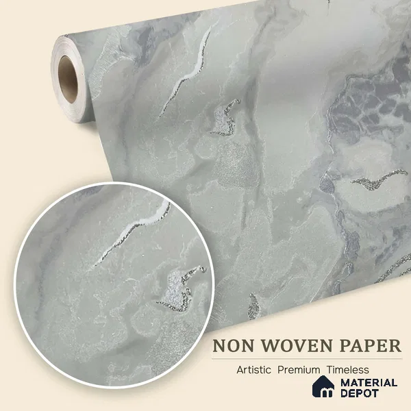 MH 210 | 10 Meter x 21 Inches Marble Look Wallpaper - 57.37 Sq. Ft.