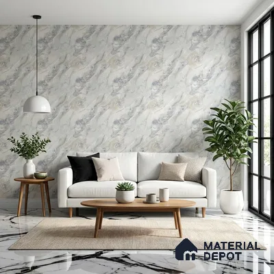 MH 210 | 10 Meter x 21 Inches Marble Look Wallpaper - 57.37 Sq. Ft.