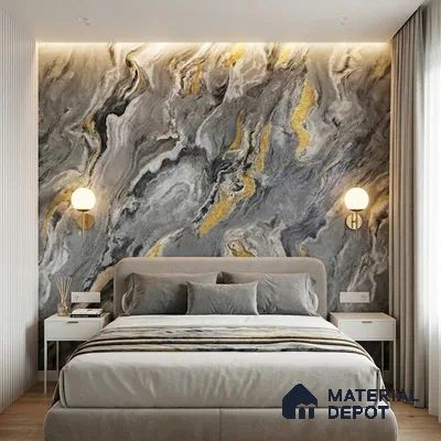 MH 260 | 10 Meter x 21 Inches Marble Look Wallpaper - 57.37 Sq. Ft.