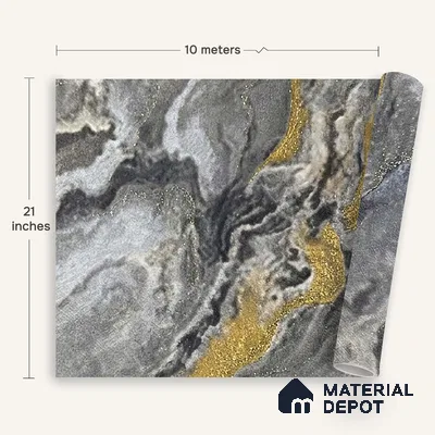 MH 260 | 10 Meter x 21 Inches Marble Look Wallpaper - 57.37 Sq. Ft.