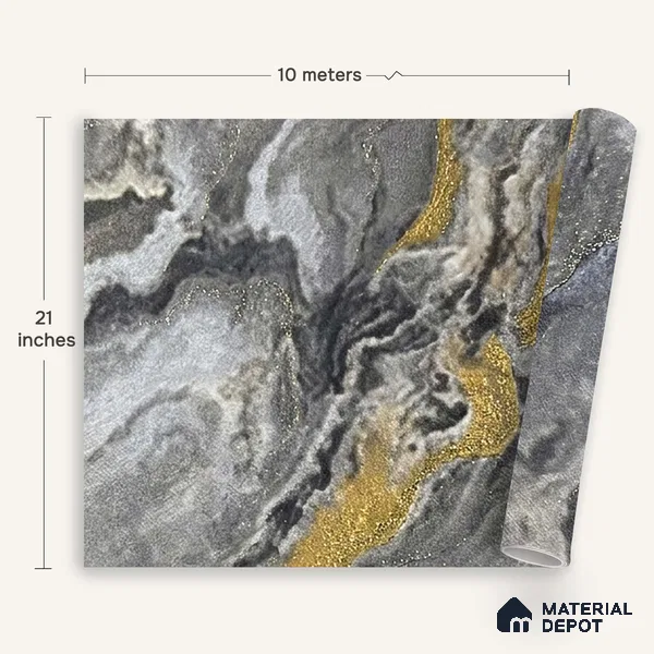 MH 260 | 10 Meter x 21 Inches Marble Look Wallpaper - 57.37 Sq. Ft.