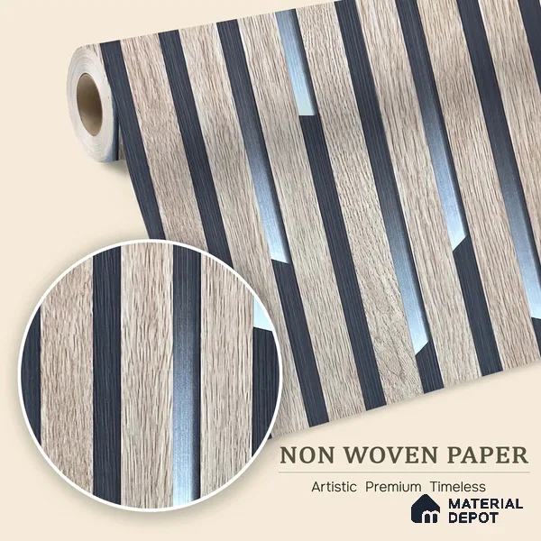 MH 254 | 10 Meter x 21 Inches Wood Look Wallpaper - 57.37 Sq. Ft.