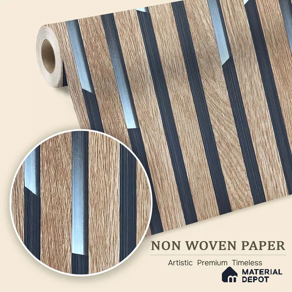 MH 255 | 10 Meter x 21 Inches Wood Look Wallpaper - 57.37 Sq. Ft.
