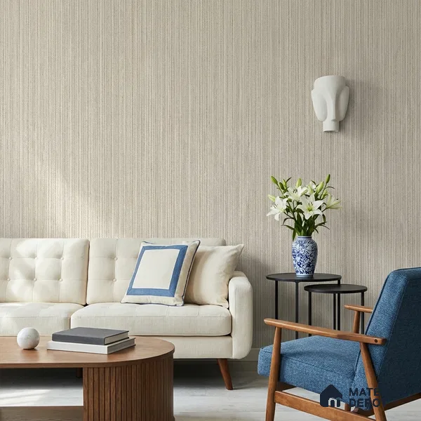 6838-4 | 5 Meter x 42 Inches Fabric Look Wallpaper - 57.41 Sq. Ft.