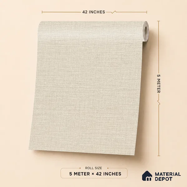 6841-2 | 5 Meter x 42 Inches Fabric Look Wallpaper - 57.41 Sq. Ft.