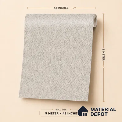6833-5 | 5 Meter x 42 Inches Fabric Look Wallpaper - 57.41 Sq. Ft.