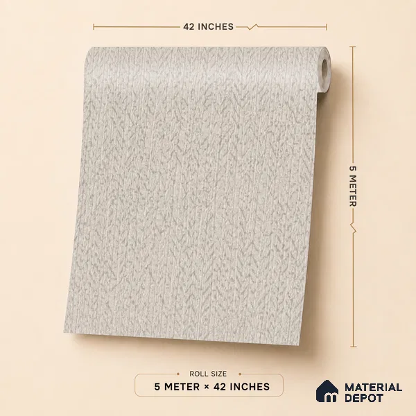 6833-5 | 5 Meter x 42 Inches Fabric Look Wallpaper - 57.41 Sq. Ft.