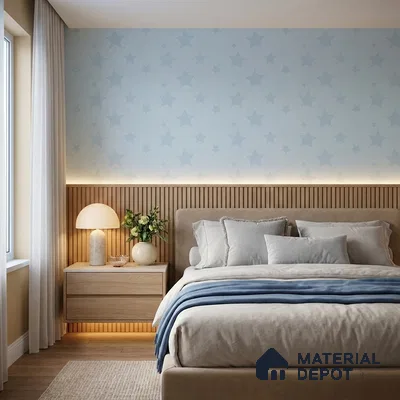6866-2 | 5 Meter x 42 Inches Fabric Look Wallpaper - 57.41 Sq. Ft.