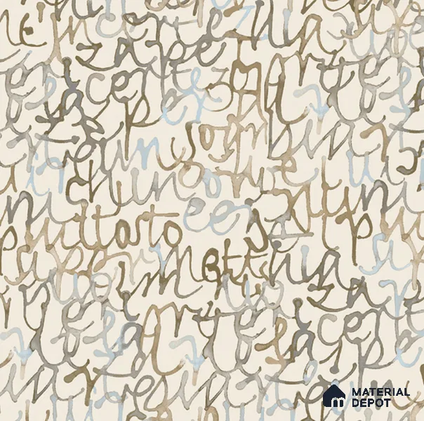 SO27073 | Beige Multicolour Calligraphy Script Abstract Look Wallpaper 10 Meter x 21 Inches - 57.41 Sq. Ft.