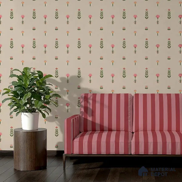 Saanjh Indian Design 10 Meter x 19.68 Inches Canvas Wallpaper Roll