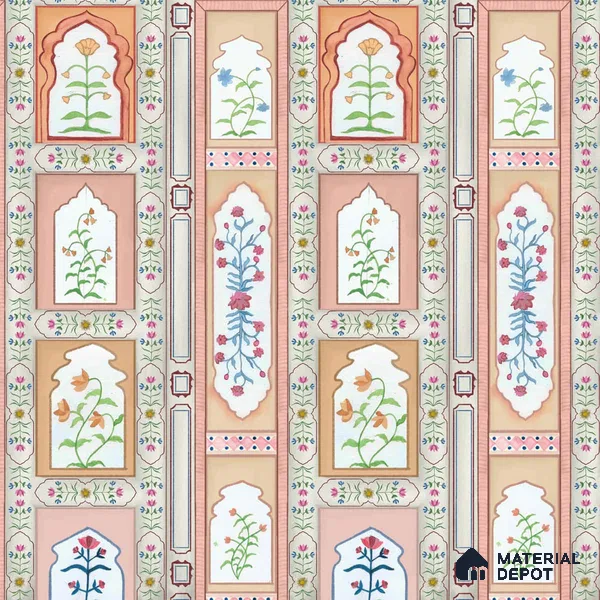Mandan Symphony of Flowers on Canvas Wallpaper
